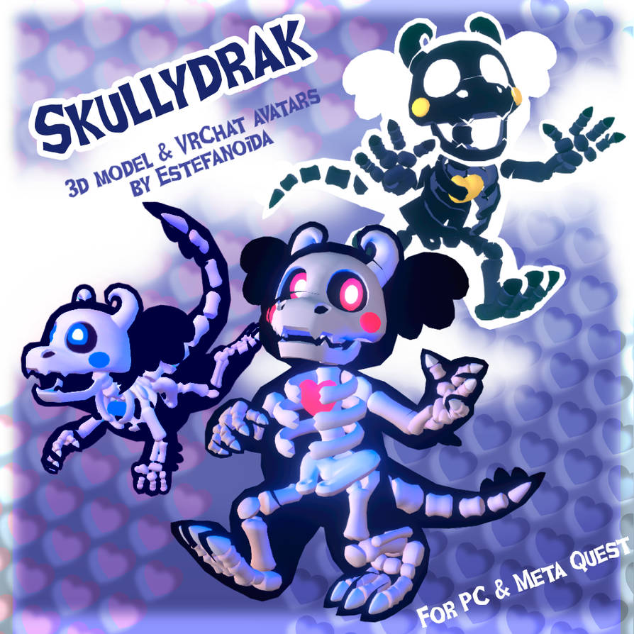 Skullydrak - VRChat 3D Model base by Estefanoida on DeviantArt