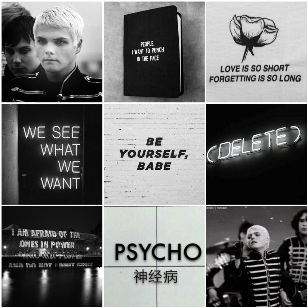 Gerard Way Black Parade Black White Aesthetic By Blackcatgurl2 On