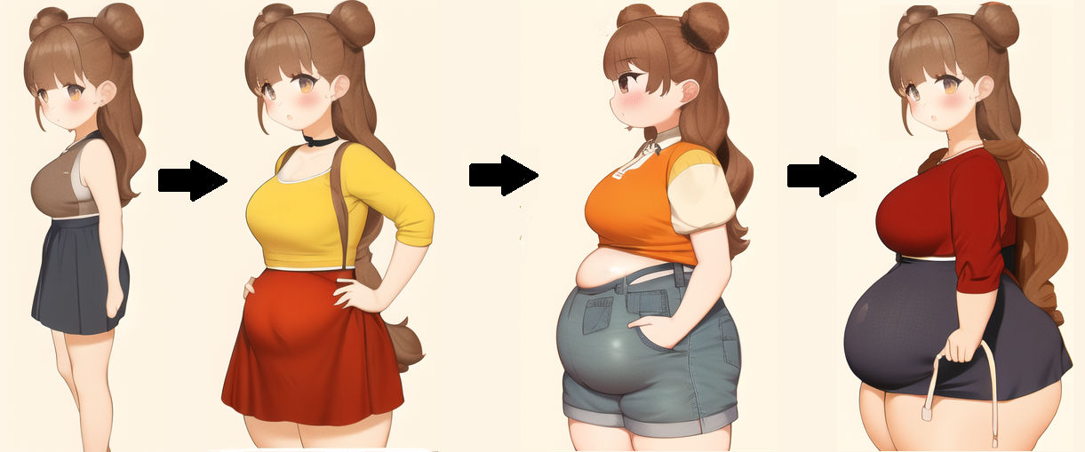 Lisa weight gain sequence remake by Weightgainart on DeviantArt