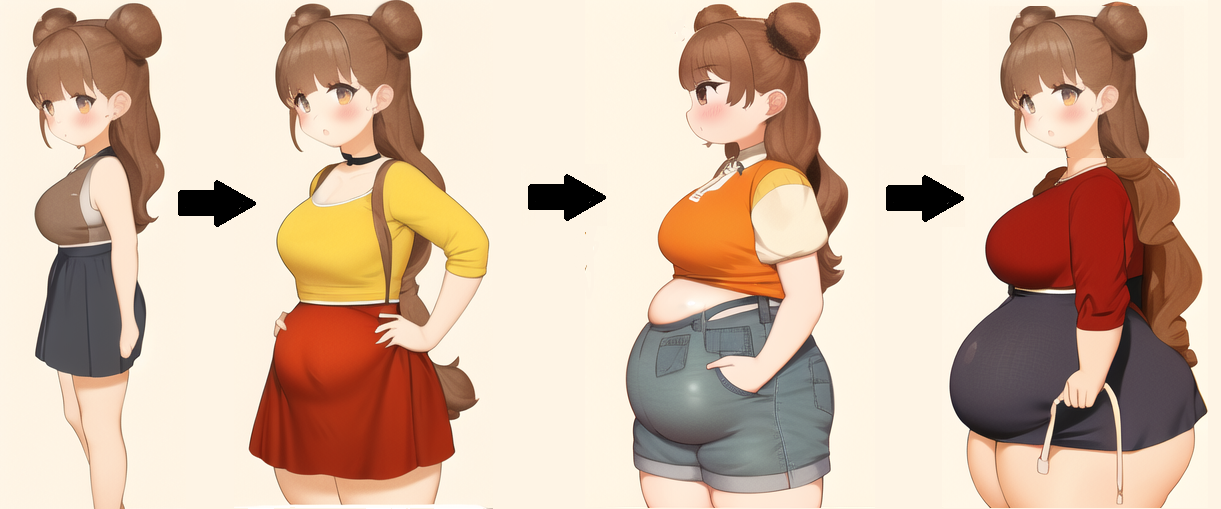 Lisa weight gain sequence remake by Weight-gain-art on DeviantArt