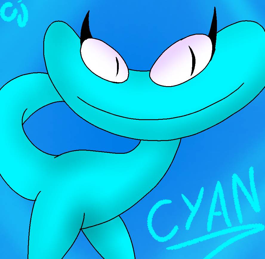 Rainbow friends Cyan by Carolinajt on DeviantArt