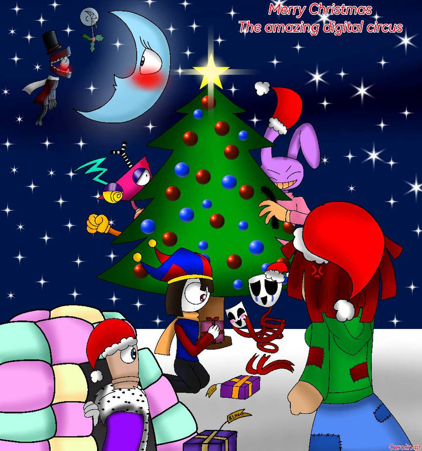 Merry Christmas//The amazing digital circus by Carolinajt on DeviantArt