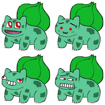 Bulbasaur meme faces