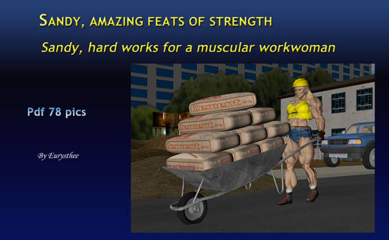 Sandy, hard works for a muscular workwoman