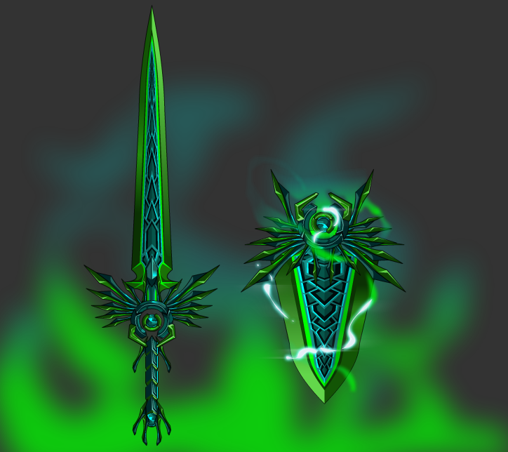 Greenguard defender sword and shield