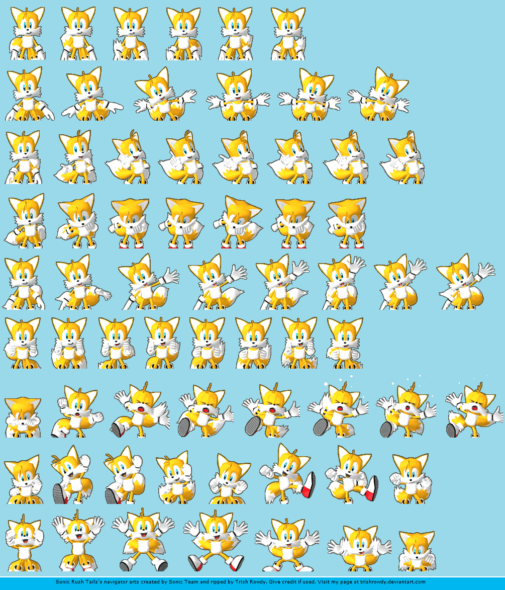 Tails Hand-Drawn Sprite Sheet by Nintendrawer : r/SonicTheHedgehog