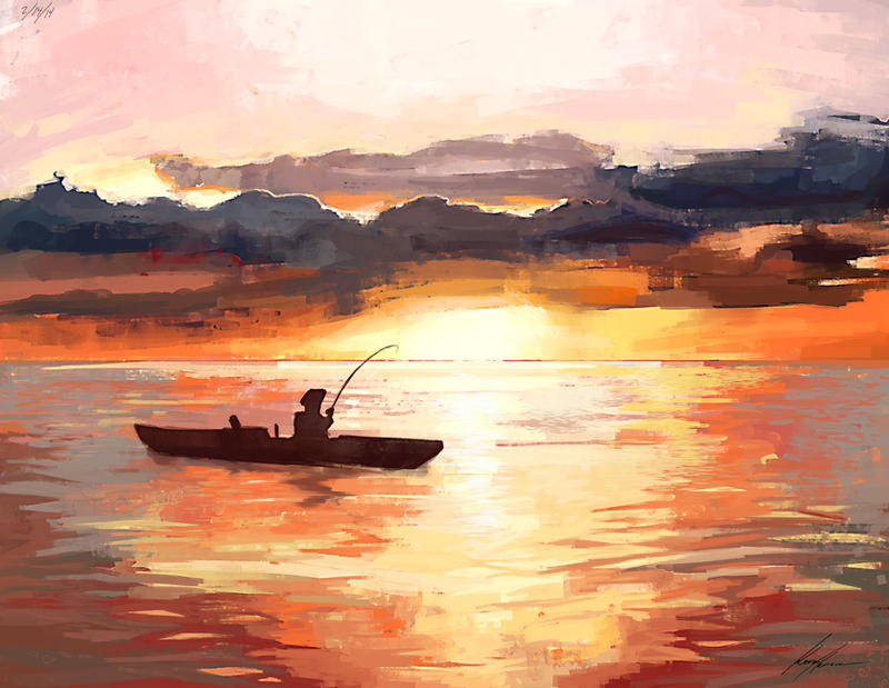 Kayak Fishing by superhermit on DeviantArt
