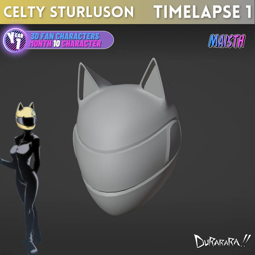 Timelapse 1 | Celty Sturluson| Durarara!| 3DFC by Maisther on DeviantArt