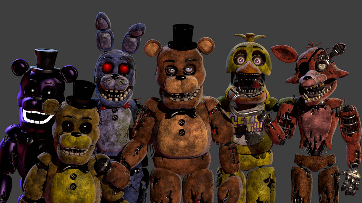 FNAF Animatronics 1-2 by AchileisYTB.deviantart.com on @DeviantArt