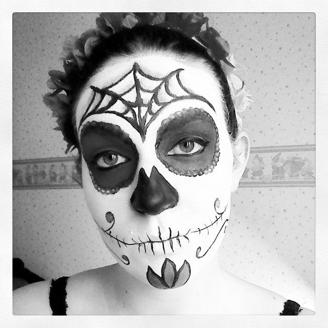 Sugar Skull black and white