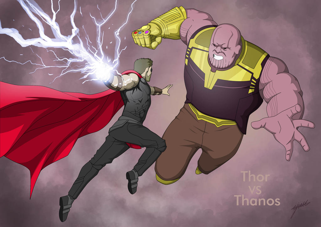 Rango Minúsculo Revolucionario Thor Vs Thanos by ujvalpurabiya on DeviantArt