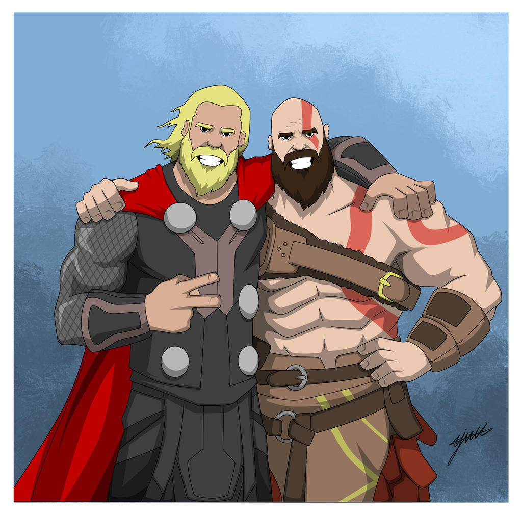 Kratos meets Alternate Thor by EinArt1218 on DeviantArt
