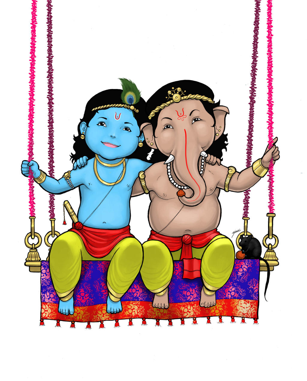 Bal Krishna And Bal Ganesh by ujvalpurabiya on DeviantArt Bal Krishna And Bal Ganesh by ujvalpurabiya on DeviantArt