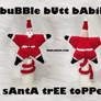 Bubble Butt Santa Star Tree Topper