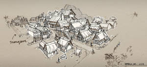 Medieval Town Sketch