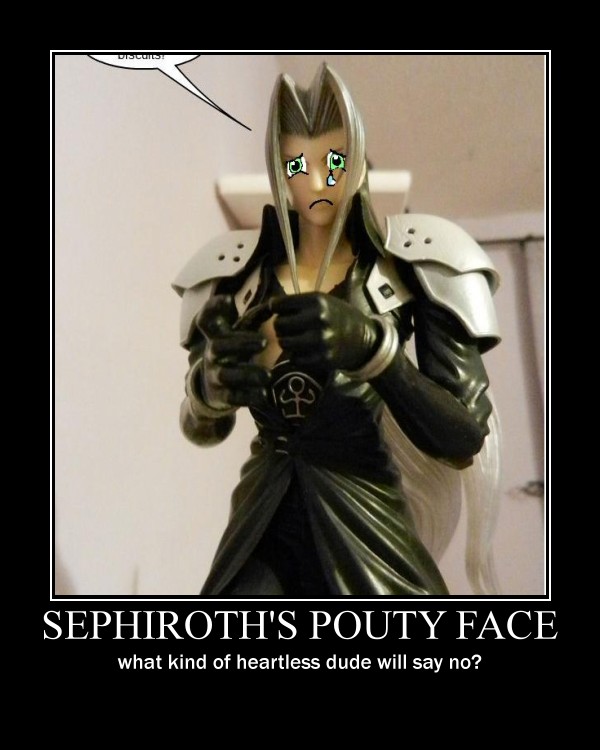 Sephiroth Pouty motivational poster