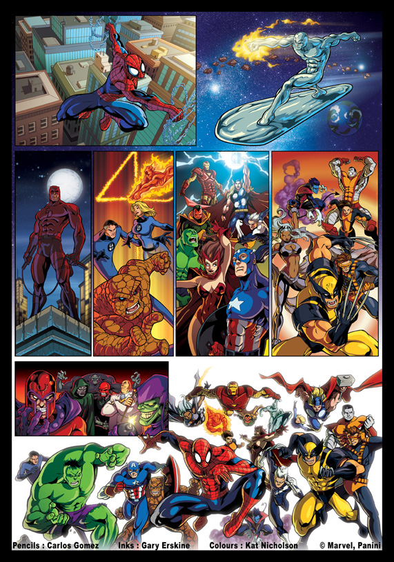 Marvel Heroes 1 Pg1 - Cols by KatCardy
