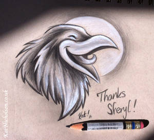 laughing raven patreon thank you sketch