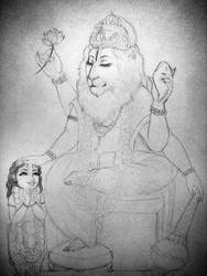 Shanti Narasimha and little Prahlad Maharaj