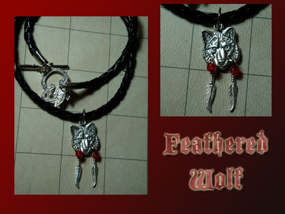 Feathered Wolf Necklace