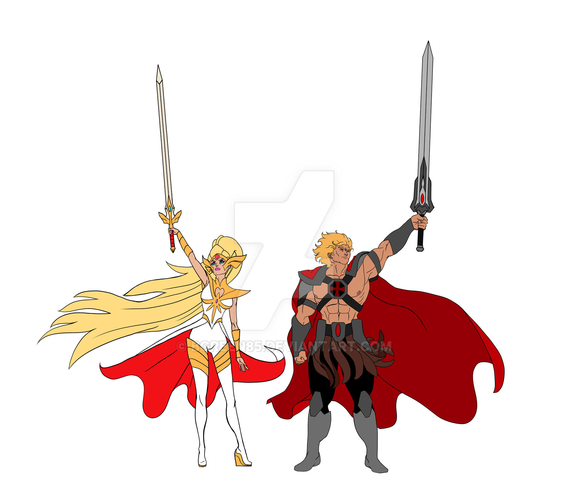 SHE RA And HE MAN By Bgreen85 On DeviantArt she-ra-and-he-man-by-bgreen85-on-deviantart