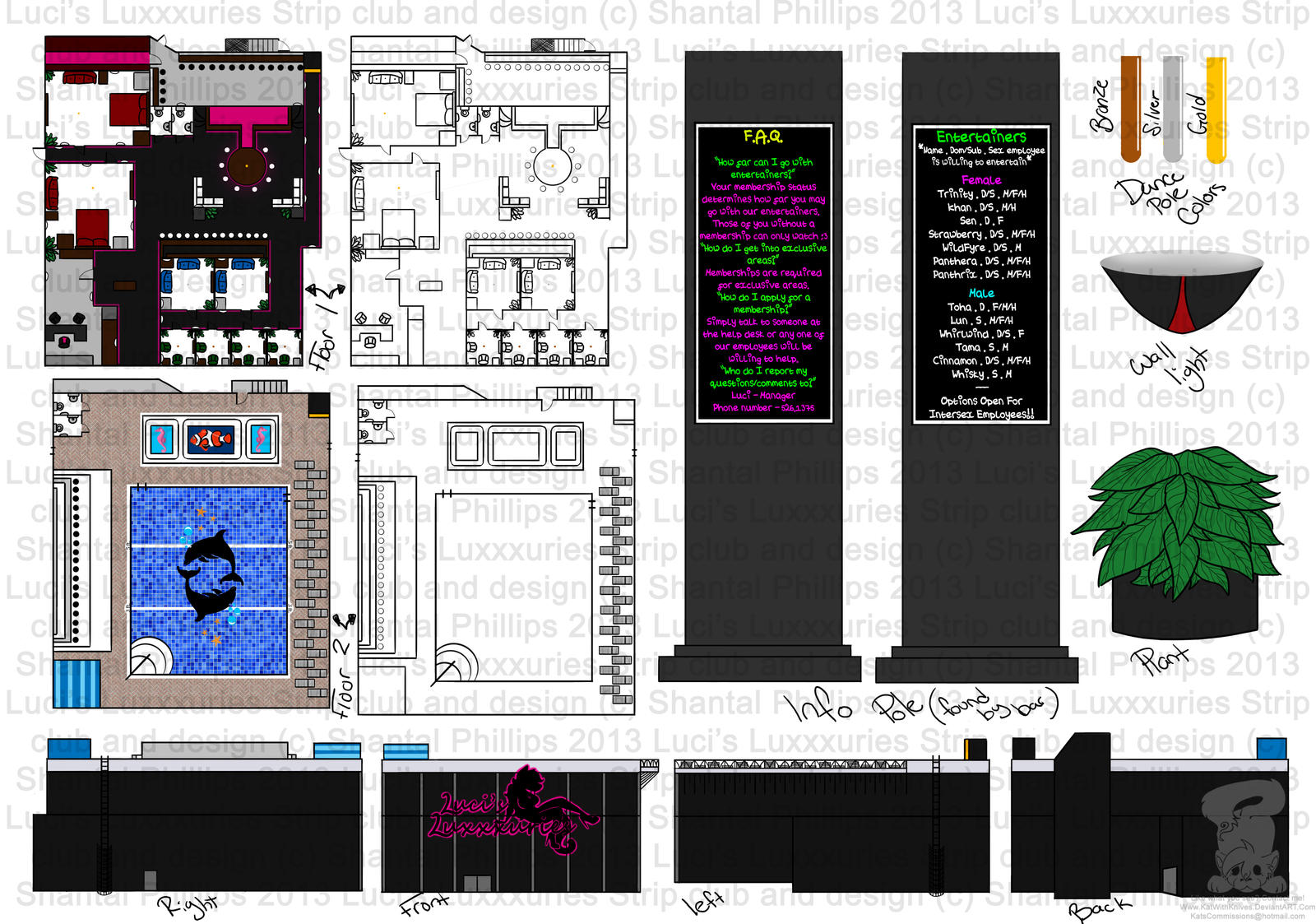 Luci's Luxxxuries Strip Club Layout