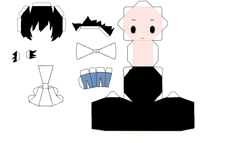 Death Note chibi L papercraft by Len11999 on DeviantArt