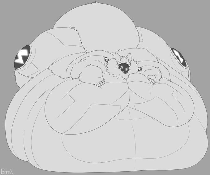 Protogen Inflation Fat Protogen blob by DarNightX on DeviantArt