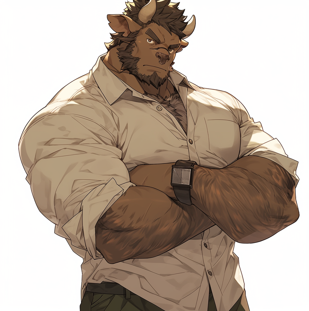 AI generated art - Anthropomorphic ... bull? by HigurashiYami on DeviantArt