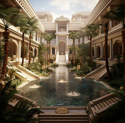 AI generated art - Egyptian Manor 4