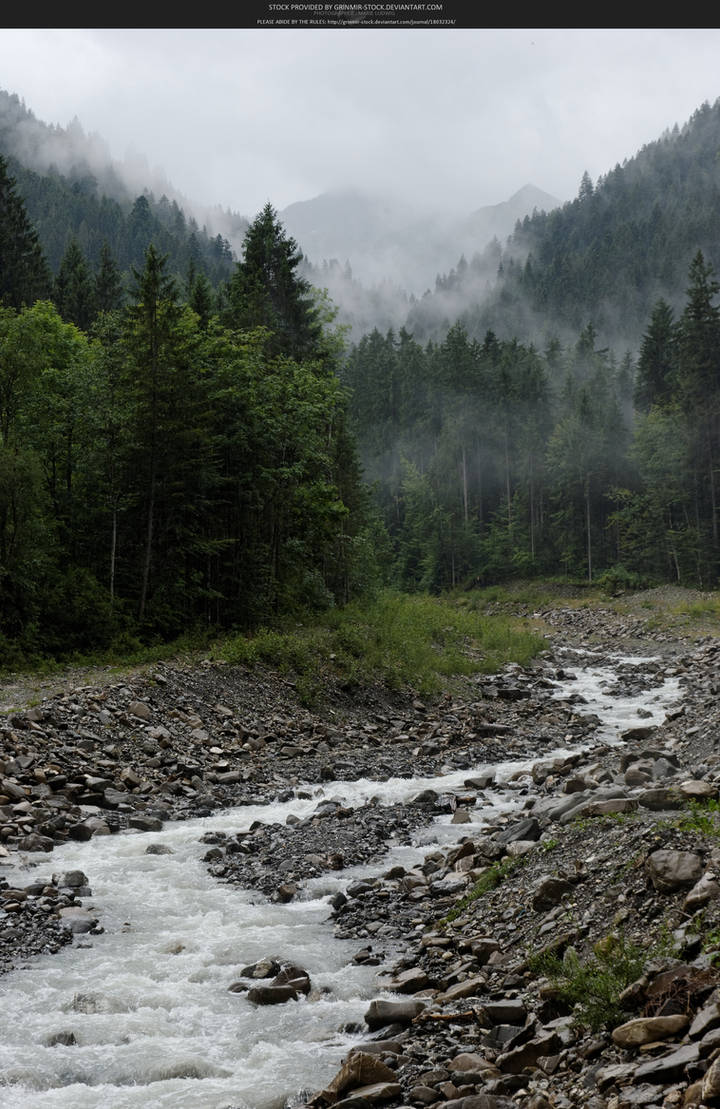 Mountains VIII - Mist by Grinmir-stock