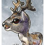 2023 Chibi Reindeer Postcard