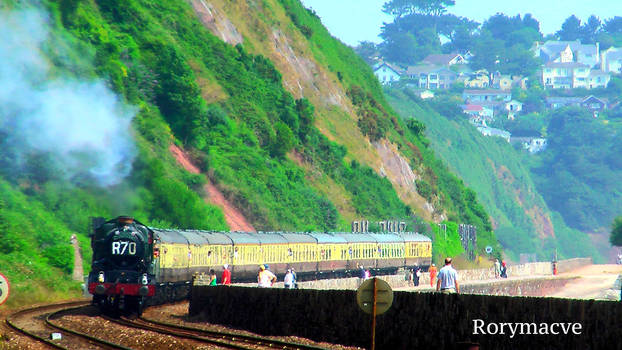 GWR 5029 'Nunney Castle' at Teignmouth