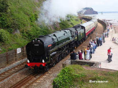 British Railways 70000 'Britannia' at Teignmouth