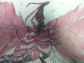 Black Rose Dragon Drawing
