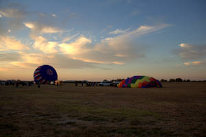 Hot Air Balloons getting ready