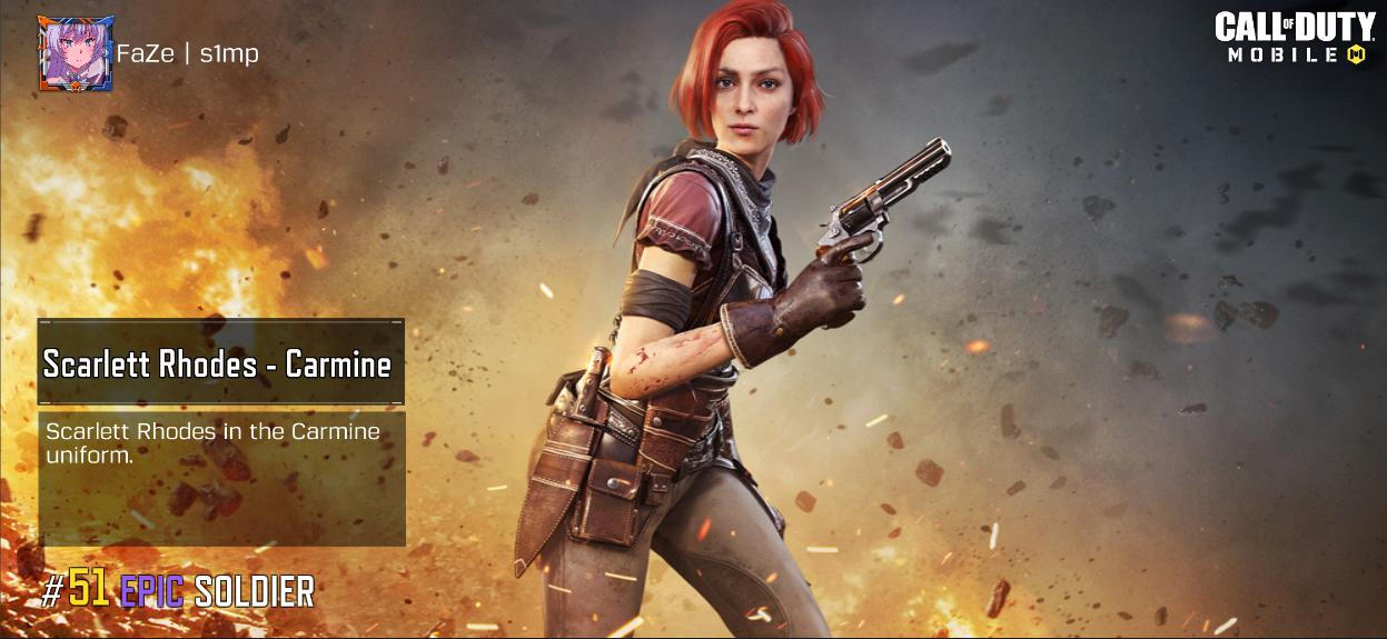 Scarlett Rhodes - Carmine (COD Mobile) by alfo23 on DeviantArt