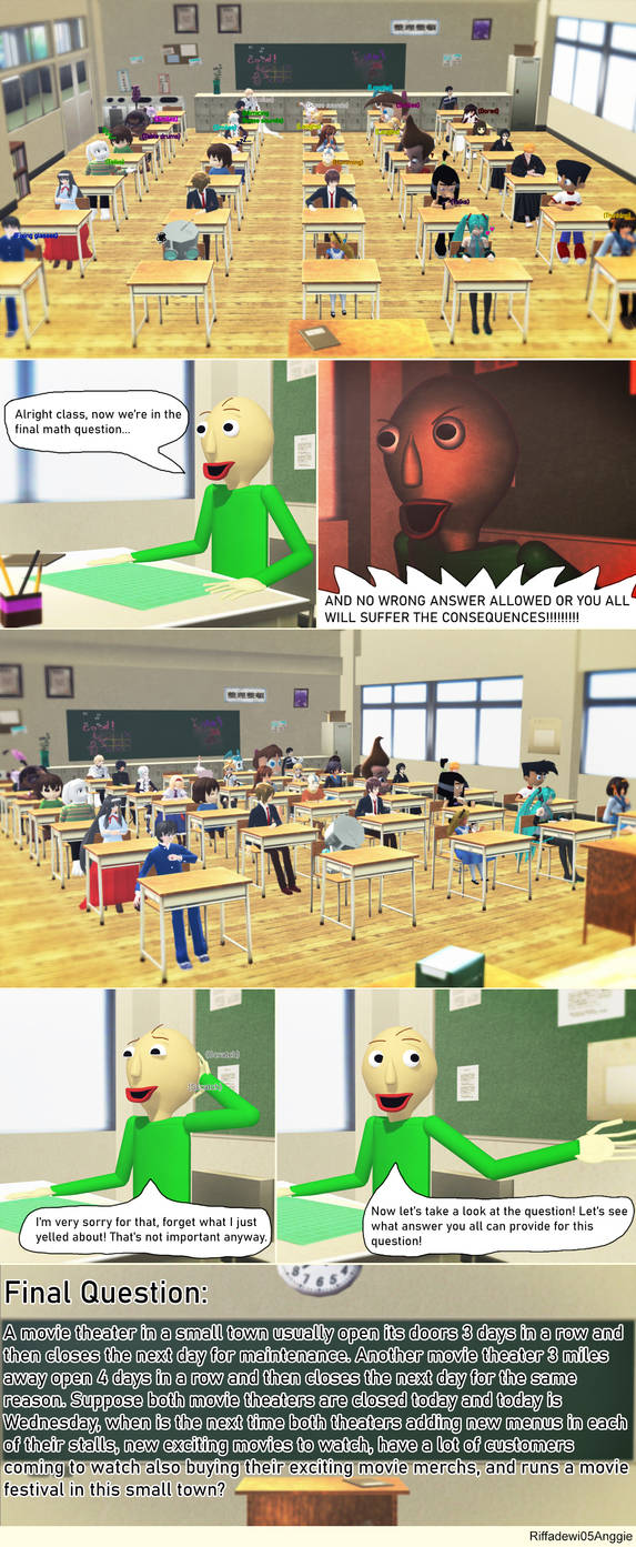 Baldi Third Math Question (MMD) Baldi's Third Question by Riffadewi05Anggie on DeviantArt