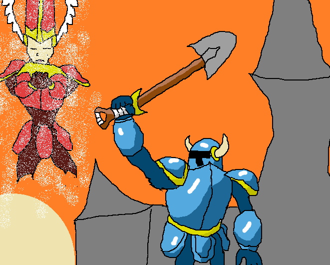 Shovel Knight remembering Shield Knight