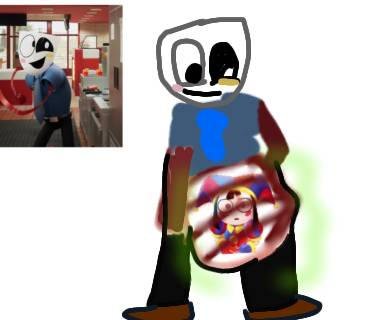 Manager gangle (fanmade name) vored POMNI! by mrorangeguy on DeviantArt