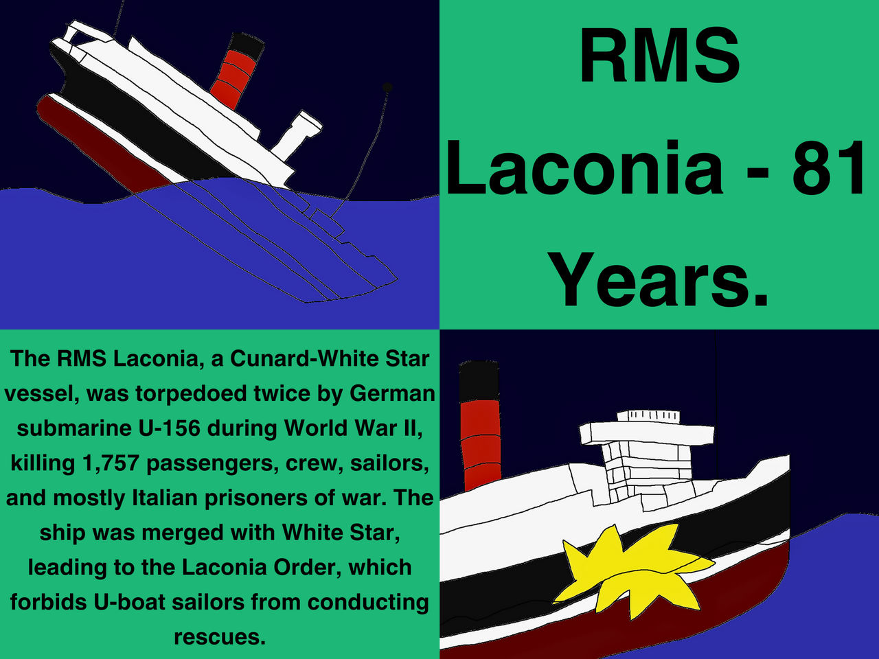 The Sinking of the RMS Laconia by FoxFanArts on DeviantArt