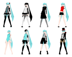 Miku Outfits So Far