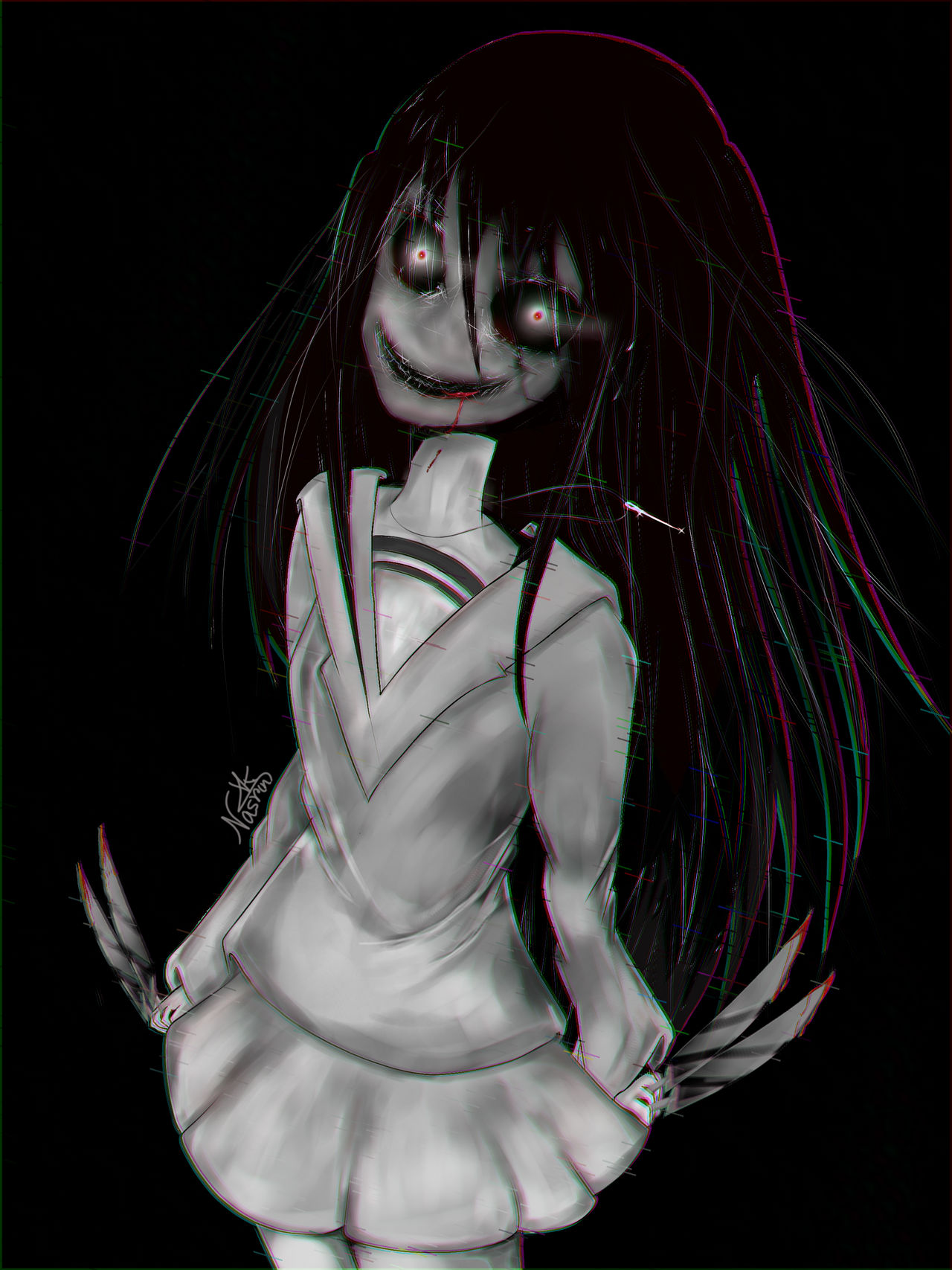 Creepy Anime Ghost by NasrinAnoirX on DeviantArt