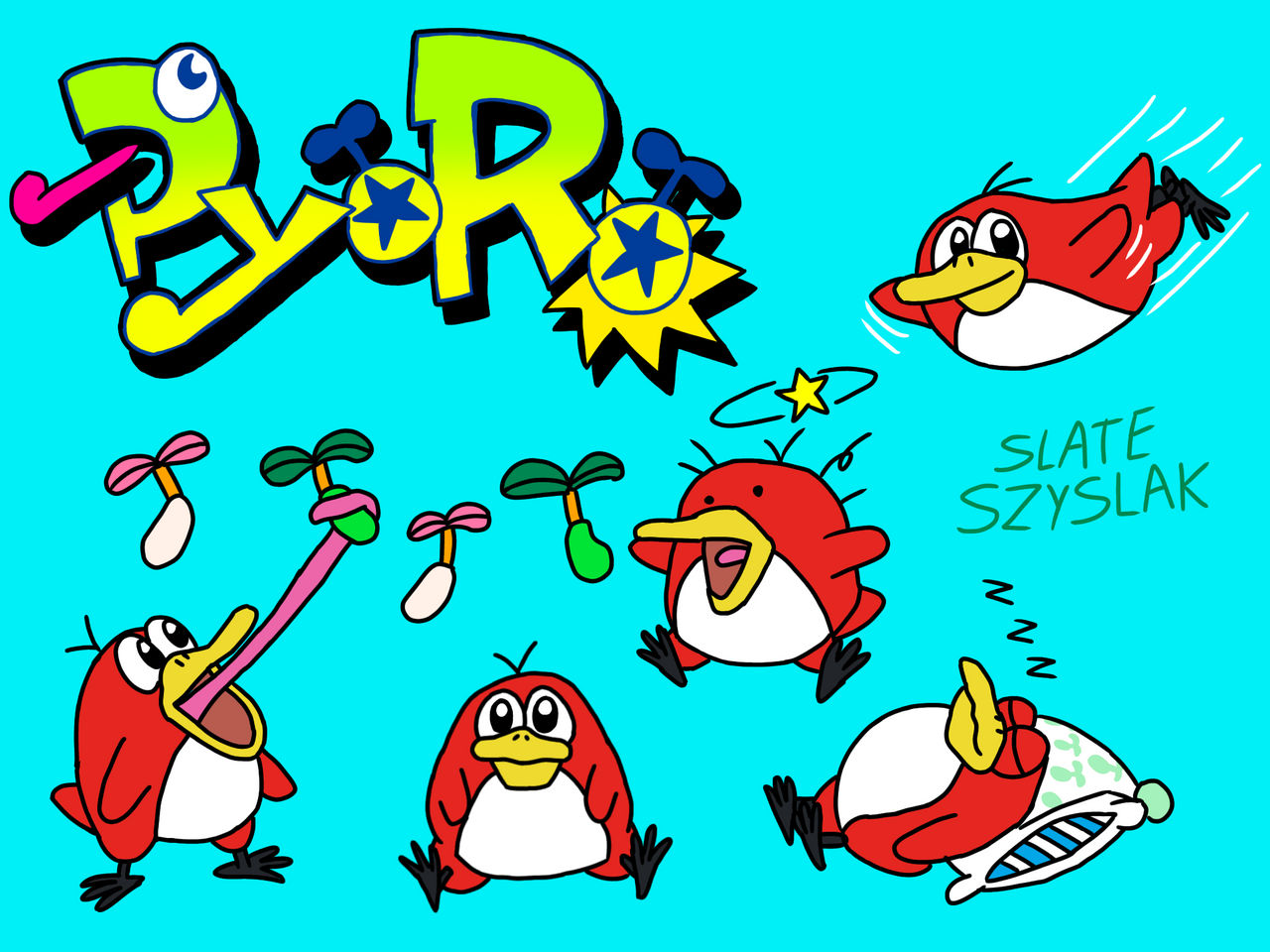 Some Pyoro doodles (Remake) by SlateSzyslak on DeviantArt