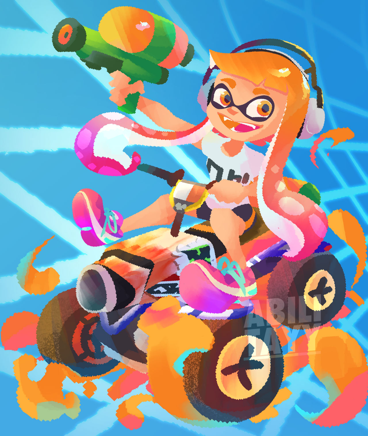 Mario Kart 8 - Inkling by abilitayy on DeviantArt