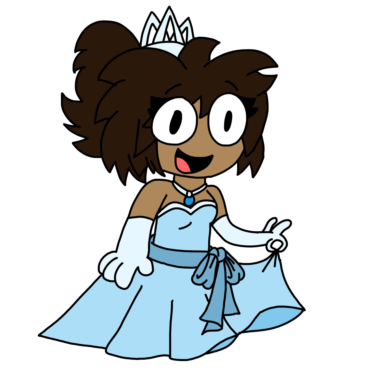 princess tiana in blue dress Funko POP Tiana wears this stunning gown to a masquerade ball and makes her wish of opening a restaurant on the evening star.Includes Fifi as Princess Tiana (Blue