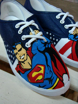 Superman , custom shoes