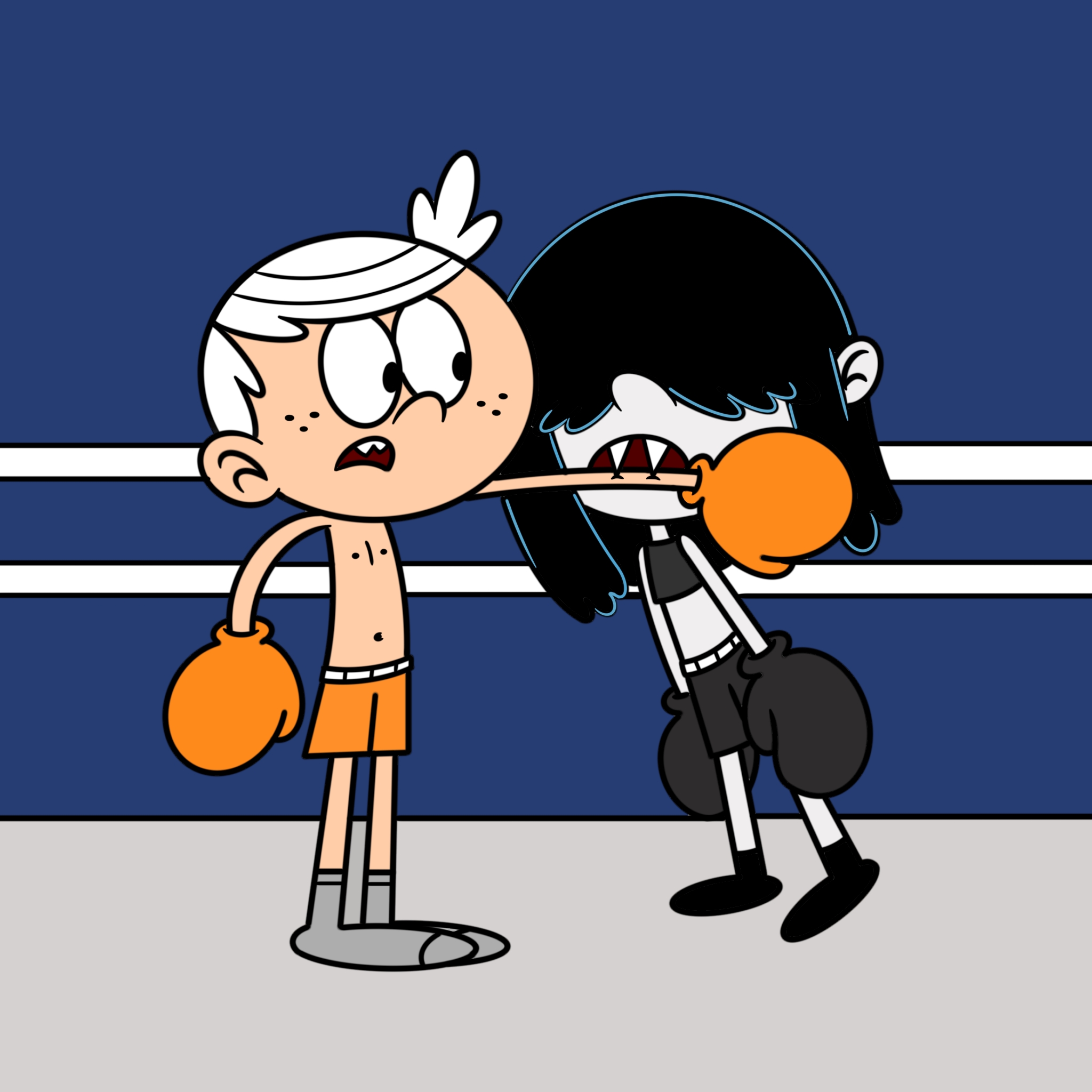 Loud Boxing Lincoln vs Lucy by MrFanimator96 on DeviantArt