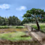 Rural Road - digital landscape painting
