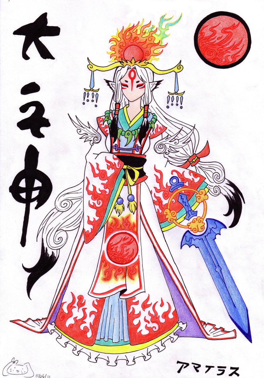 Amaterasu Okami, human form by GlwadysChan on DeviantArt